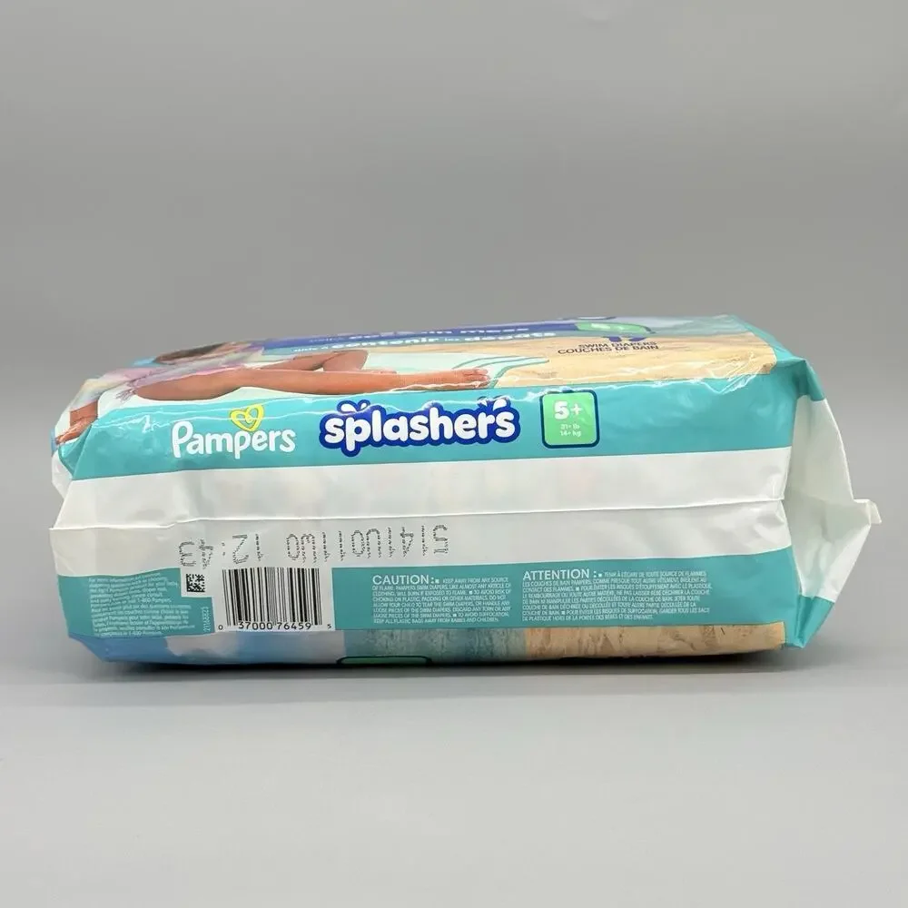 Pampers Splasher's Swim Diapers Size 5+, 31+ lbs. 17 count
